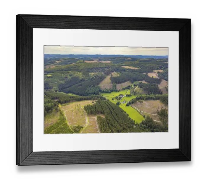 Framed Print : Aerial view, Homrighausen forester's lodge Framed Print : Aerial view, Homrighausen forester's lodge