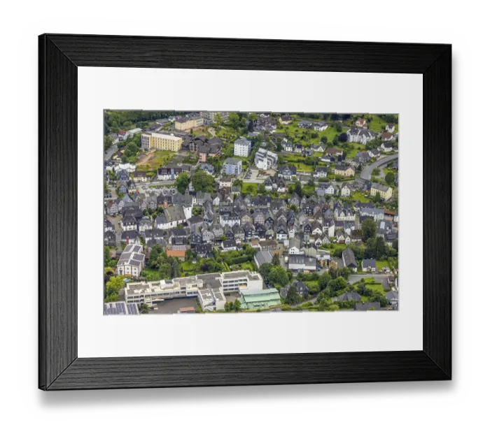 Framed Print : Aerial view, municipal grammar school Framed Print : Aerial view, municipal grammar school