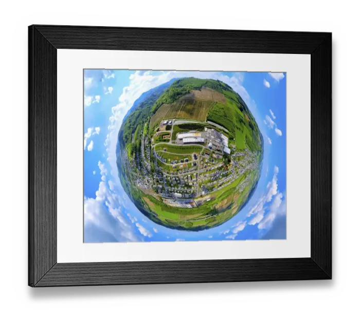 Framed Print : Aerial view, residential area, view of Bestwig