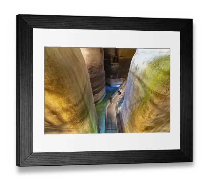 Framed Print : The Palombaro Lungo underground cistern in Matera