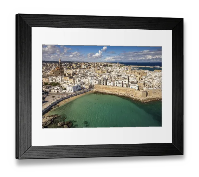 Framed Print : Old town of Monopoli with the cathedral