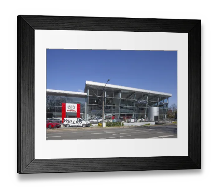 Framed Print : Dealership of the Japanese car brand Toyota