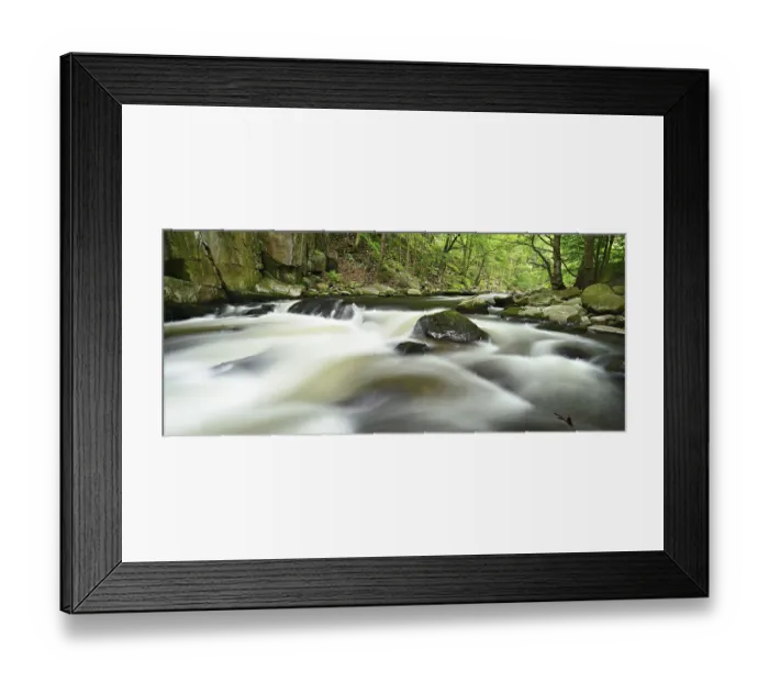 Framed Print : The River Bode with rapids and boulders in the Bode Valley between Thale and Treseburg