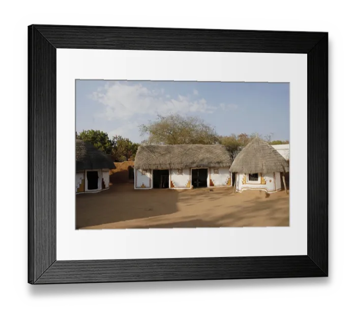 Framed Print : Houses Kutch architect, Shilpgram Framed Print : Houses Kutch architect, Shilpgram