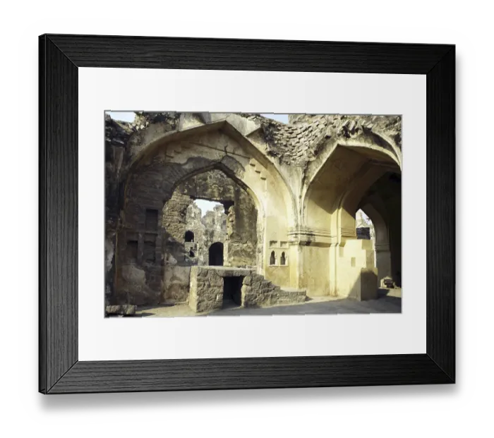Framed Print : View of ruined of Golconda fort built by Mohammed Quli Qutb Shah 16th century Framed Print : View of ruined of Golconda fort built by Mohammed Quli Qutb Shah 16th century
