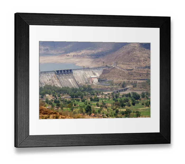 Framed Print : Dimba dam in Pune District, Maharashtra, India