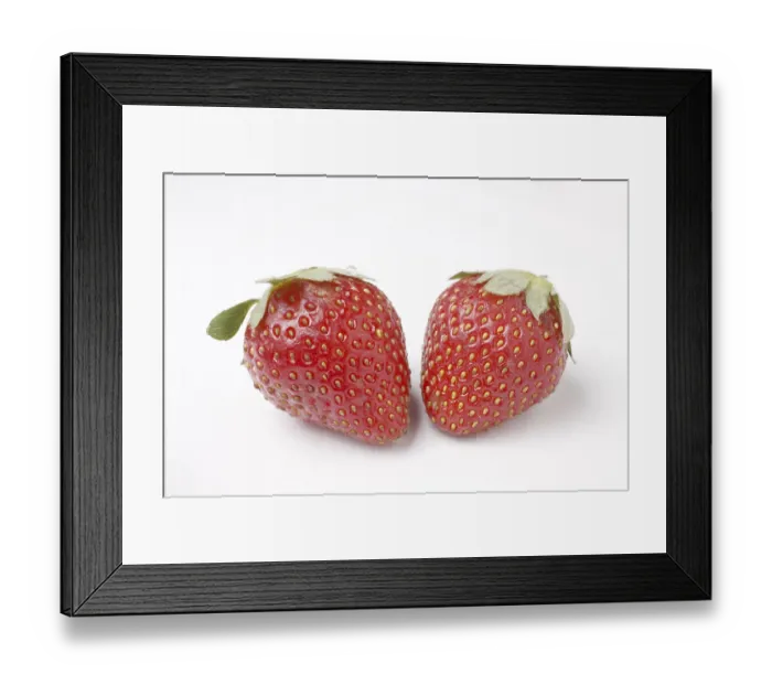 Framed Print : Fruit, Strawberry Fragaria Ananassa on white background Framed Print : Fruit, Strawberry Fragaria Ananassa on white background