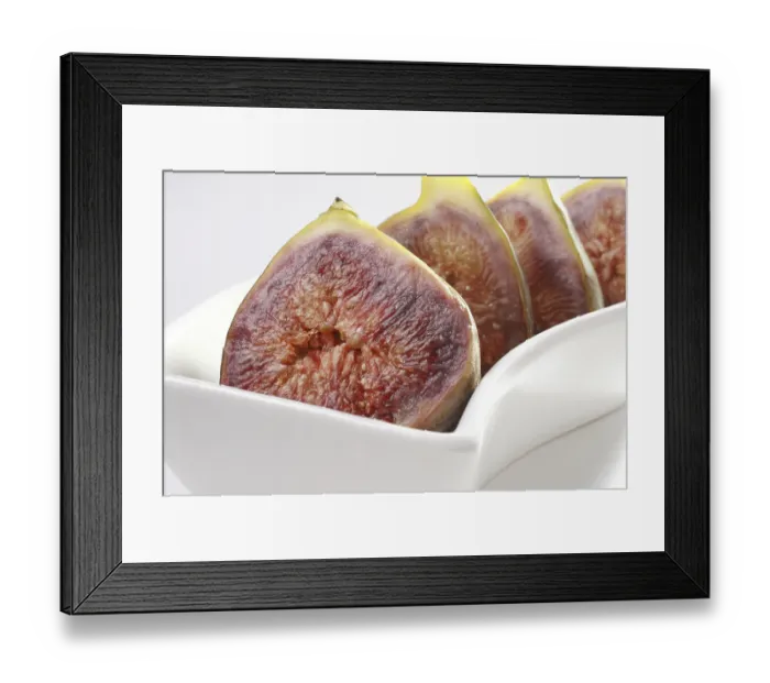 Framed Print : Fruit, Figs Ficus Carica Anjir two cut in four halve kept ins shape white plate on white background Framed Print : Fruit, Figs Ficus Carica Anjir two cut in four halve kept ins shape white plate on white background
