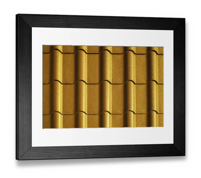 Framed Print : New modern metal roof corrugated sheet texture