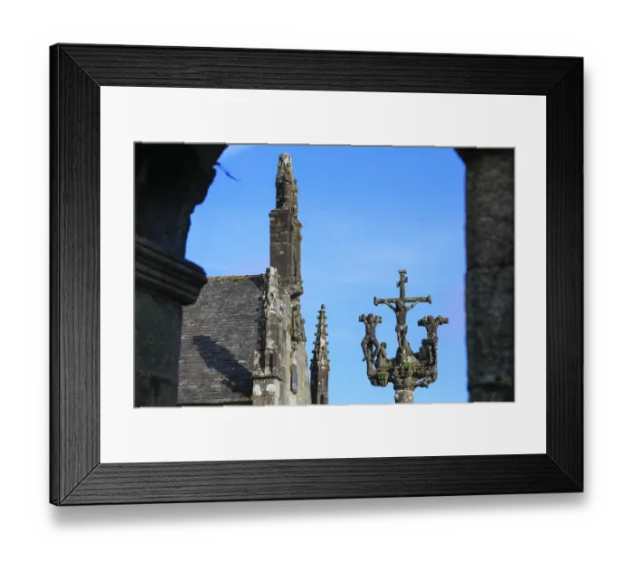 Framed Print : Calvary crucifixion group, gable of the side aisle