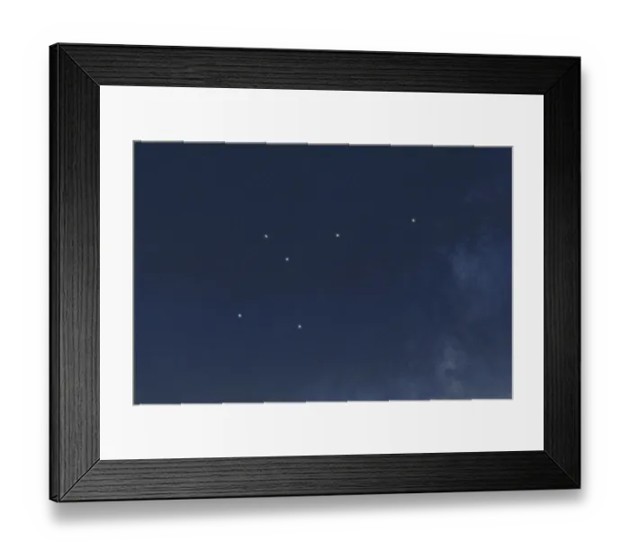 Framed Print : Musca star constellation, Night sky