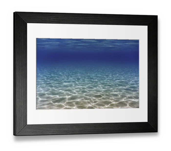 Framed Print : Sandy sea bottom Underwater background Framed Print : Sandy sea bottom Underwater background