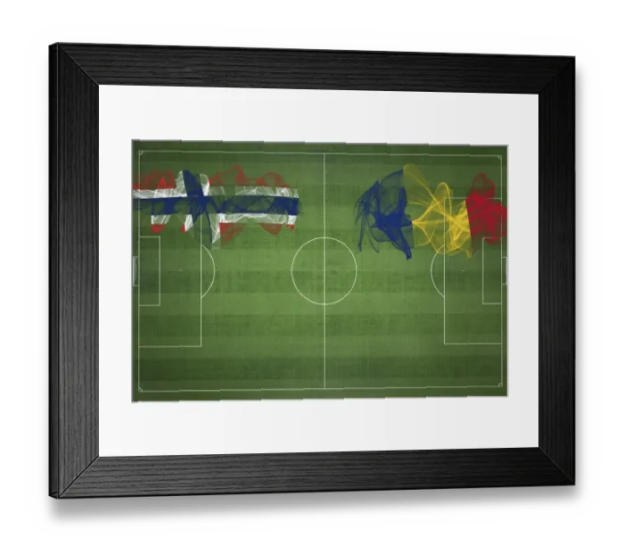 Framed Print : Norway vs Romania Soccer Match