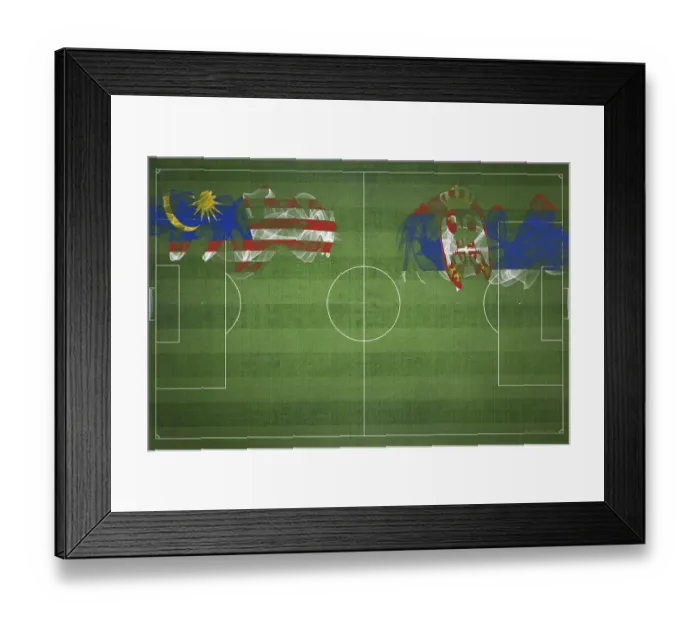 Framed Print : Malaysia vs Serbia Soccer Match Framed Print : Malaysia vs Serbia Soccer Match