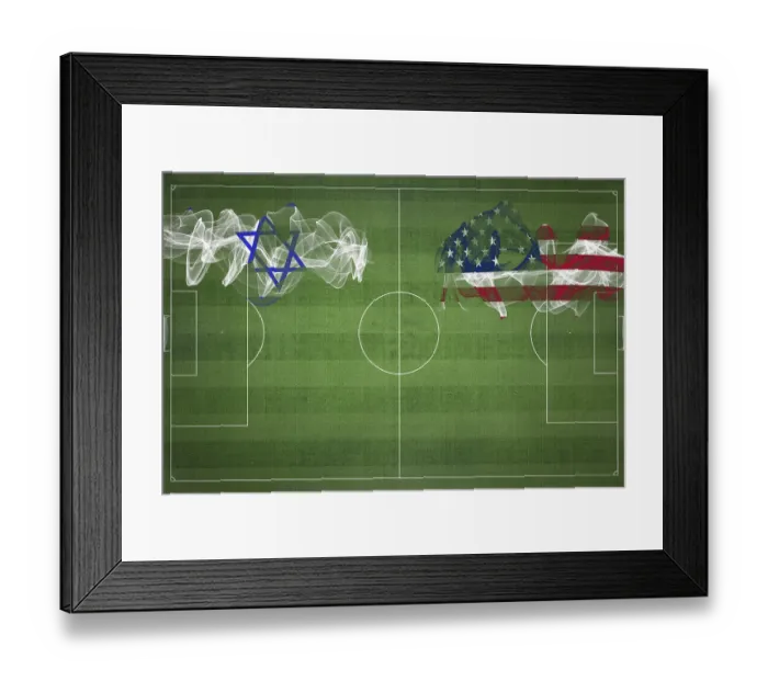 Framed Print : Israel vs United States Soccer Match Framed Print : Israel vs United States Soccer Match