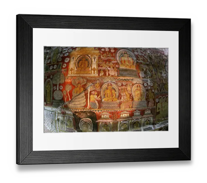 Framed Print : World heritage site Dambulla, three rock cut temple of 1st century bc