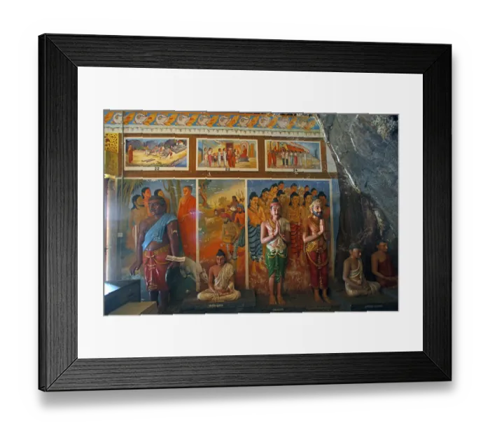 Framed Print : Statues and fresco in World heritage site