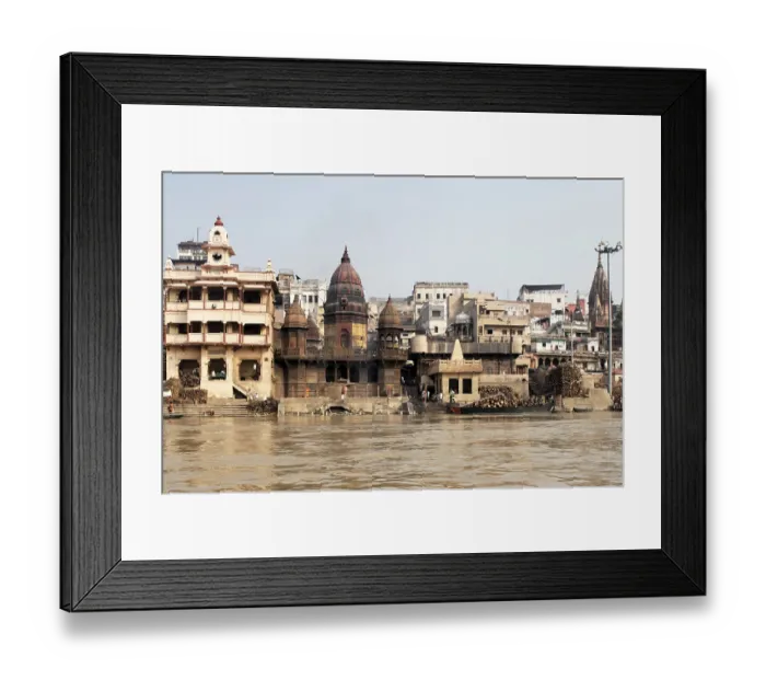 Framed Print : Burning Ghat, Ganga Ghat at Varanasi Framed Print : Burning Ghat, Ganga Ghat at Varanasi