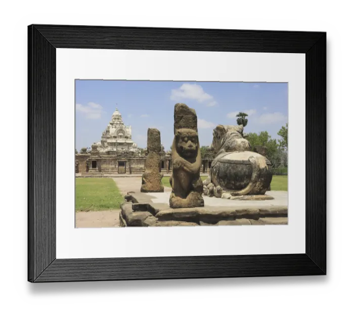 Framed Print : Kailasanatha temple, Dravidian temple architecture