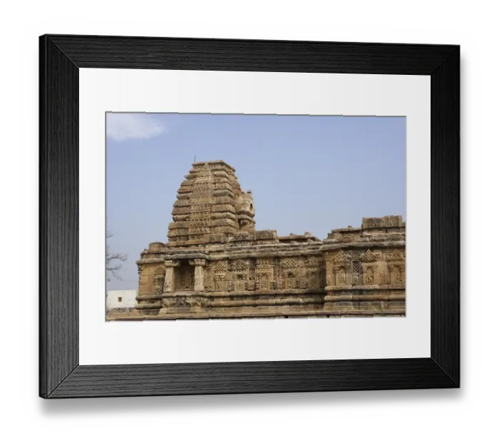 Framed Print : Carving work on wall of Papanatha temple Framed Print : Carving work on wall of Papanatha temple