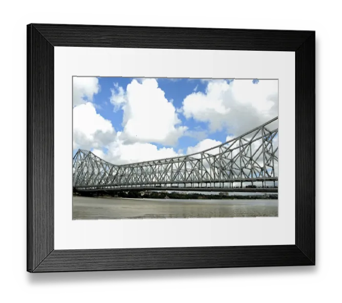 Framed Print : Howrah Bridge at Calcutta, West Bengal, India