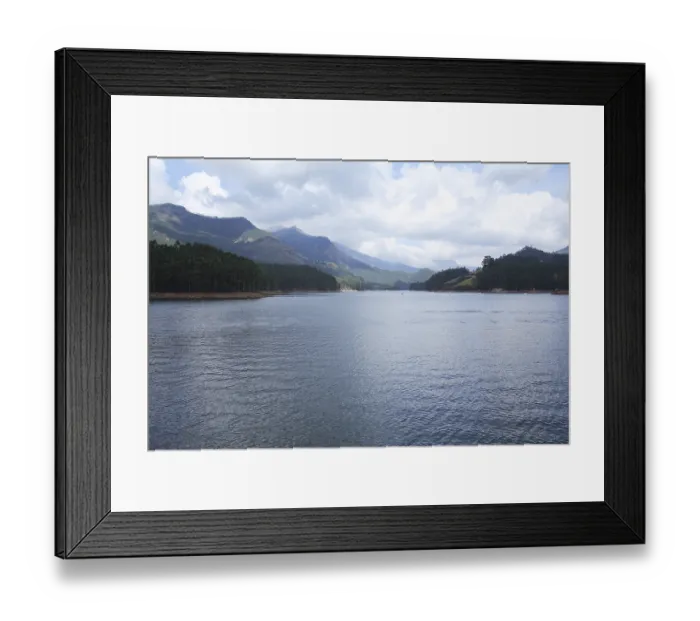 Framed Print : View of Munnar lake from Madupatti dam