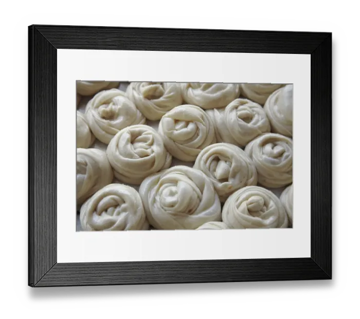 Framed Print : Rolling flaky Malabar Parathas Indian bread Paratha dough
