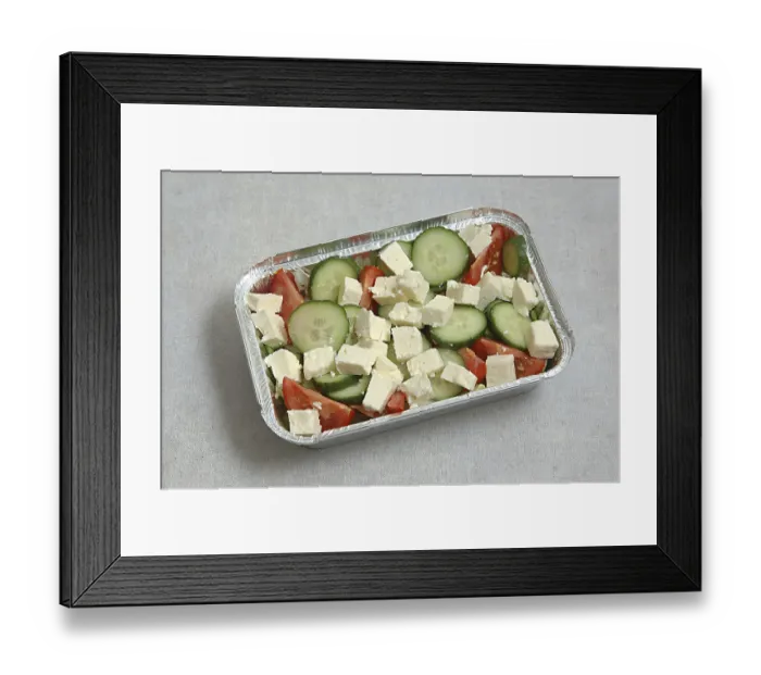 Framed Print : Salad, Slices of Cucumber, Tomatoes