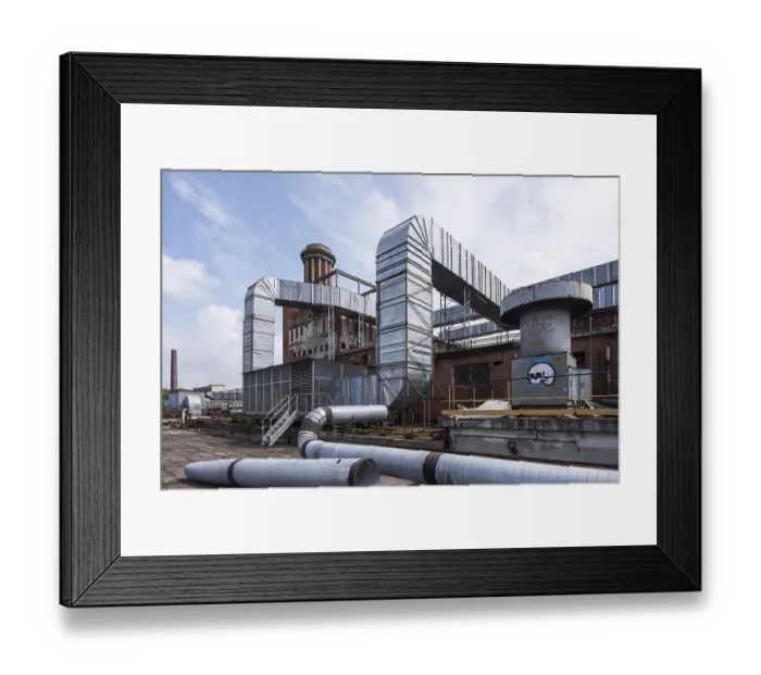 Framed Print : Details of an old abandoned factory
