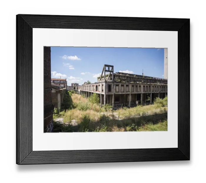 Framed Print : Details of an old abandoned factory Framed Print : Details of an old abandoned factory