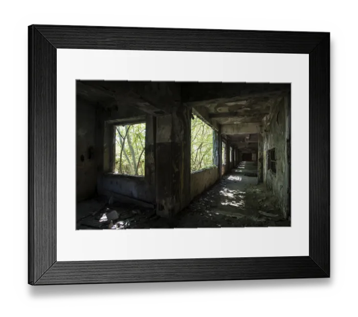 Framed Print : Details of an old abandoned factory