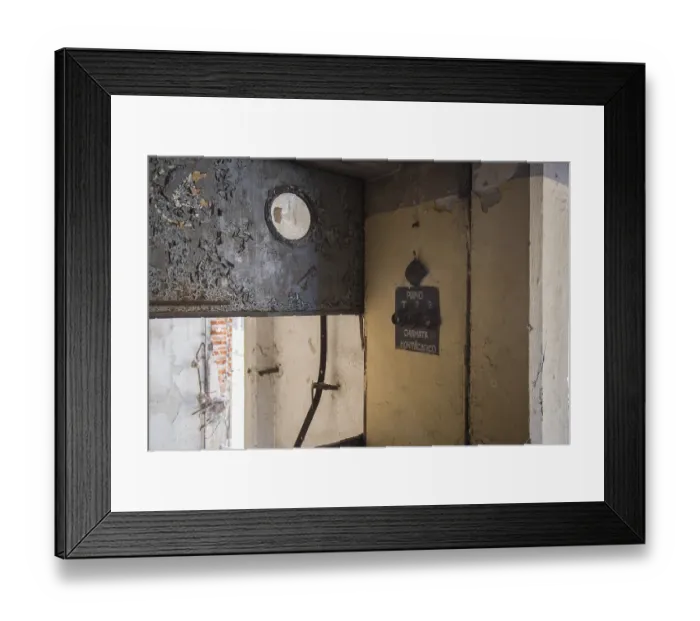 Framed Print : Details of an old abandoned factory