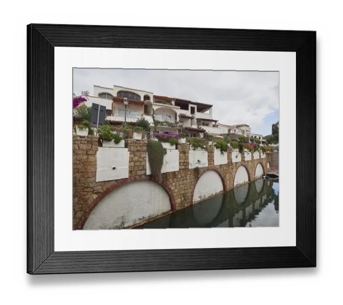Framed Print : A picture of a detail of Poltu Quatu village in Sardinia