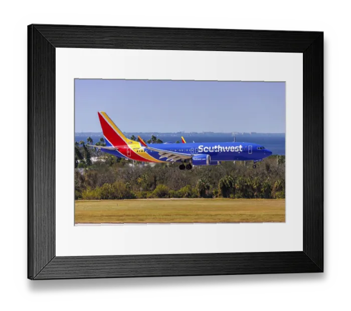 Framed Print : A Boeing 737-8 MAX aircraft of Southwest Airlines with the registration number N8704Q at Tampa Airport Framed Print : A Boeing 737-8 MAX aircraft of Southwest Airlines with the registration number N8704Q at Tampa Airport