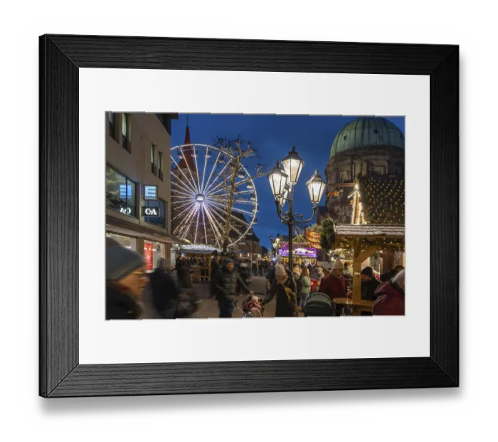 Framed Print : Ferris wheel at the winter village