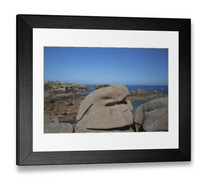 Framed Print : Coast at Lighthouse Mean Ruz at Ploumanac'h
