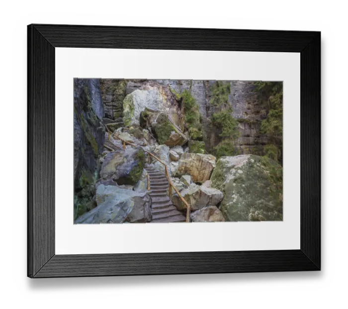 Framed Print : Stairway at the Schwedenlocher