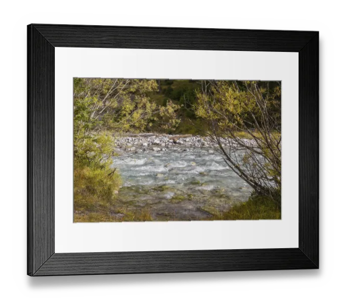 Framed Print : Fall foliage at the Riss creek flowing through the Eng valley