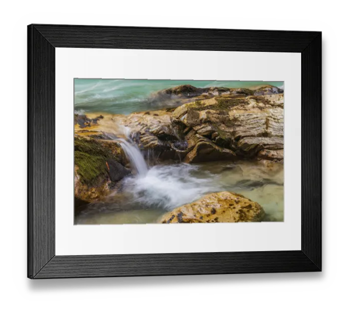 Framed Print : The Riss creek flowing through an autumnal landscape in the Eng valley