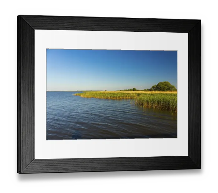 Framed Print : Lebsko lake in the S|owinski National Park