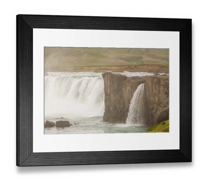 Framed Print : Gooafoss waterfall in northern Iceland Goafoss waterfall in northern Iceland