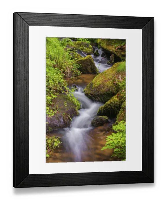 Framed Print : Little creek in the Bavarian Forest Nationalpark