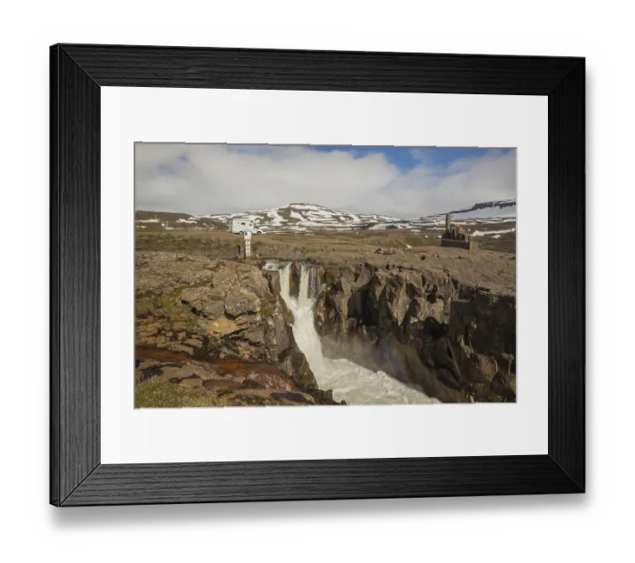 Framed Print : Rapids of the river Fossa i Pjorsardal