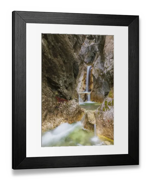 Framed Print : Heckenbach waterfall, The dripping eye of nature
