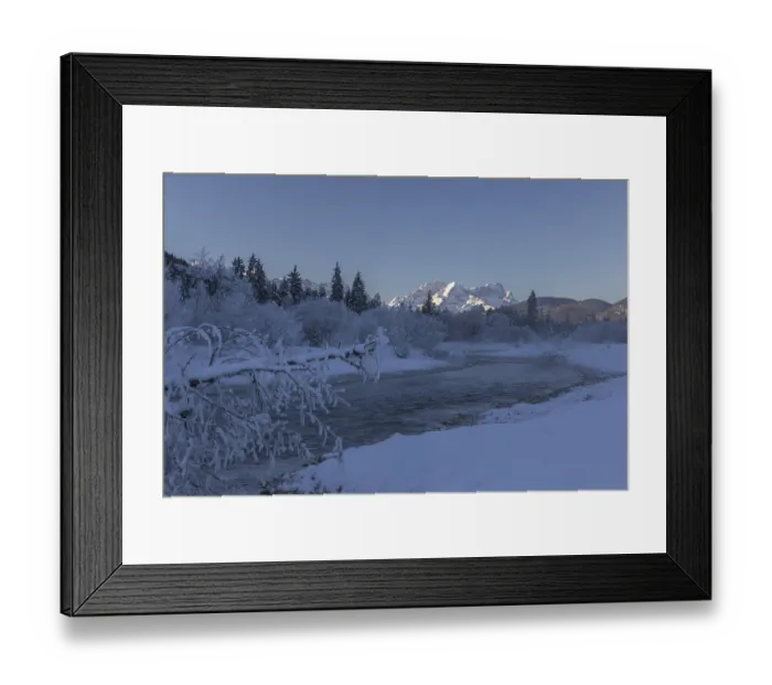 Framed Print : Isar valley in winter at temperatures of minus 18 degrees Celsius Framed Print : Isar valley in winter at temperatures of minus 18 degrees Celsius