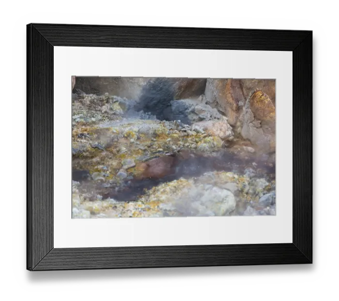 Framed Print : Solfatara field with hot pools and boiling mud at Seltun Framed Print : Solfatara field with hot pools and boiling mud at Seltun
