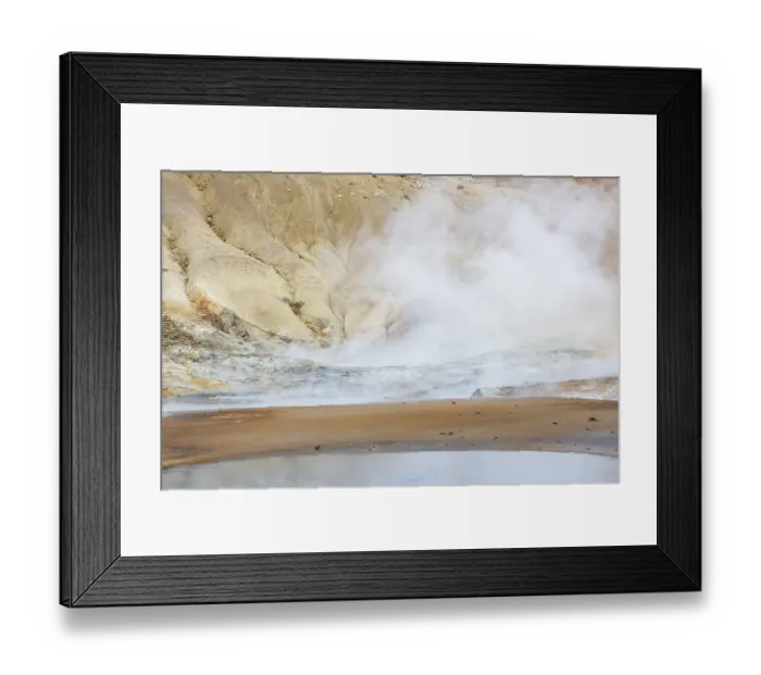 Framed Print : Solfatara field with hot pools and boiling mud at Seltun Framed Print : Solfatara field with hot pools and boiling mud at Seltun