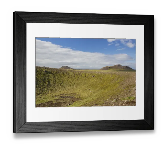 Framed Print : Volcanic landscape south of Krysuvik, SW Iceland