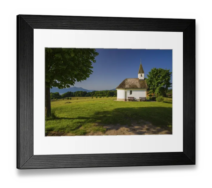 Framed Print : Pink Mystic Chapel in Schalchen