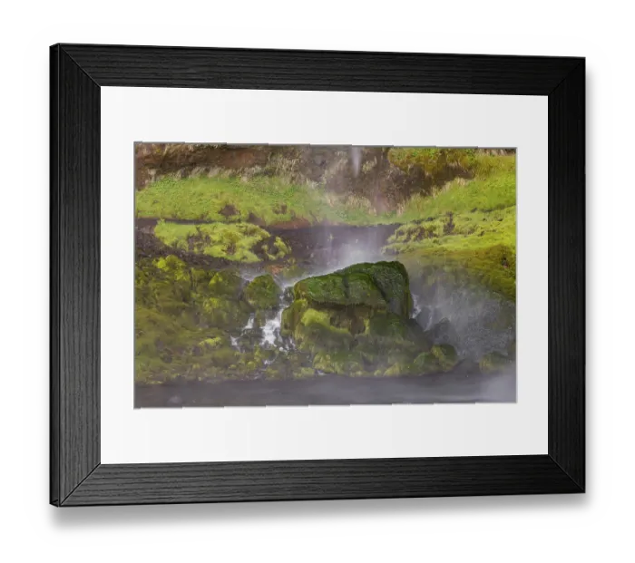 Framed Print : Waterfall Seljalandsfoss, 60 m high